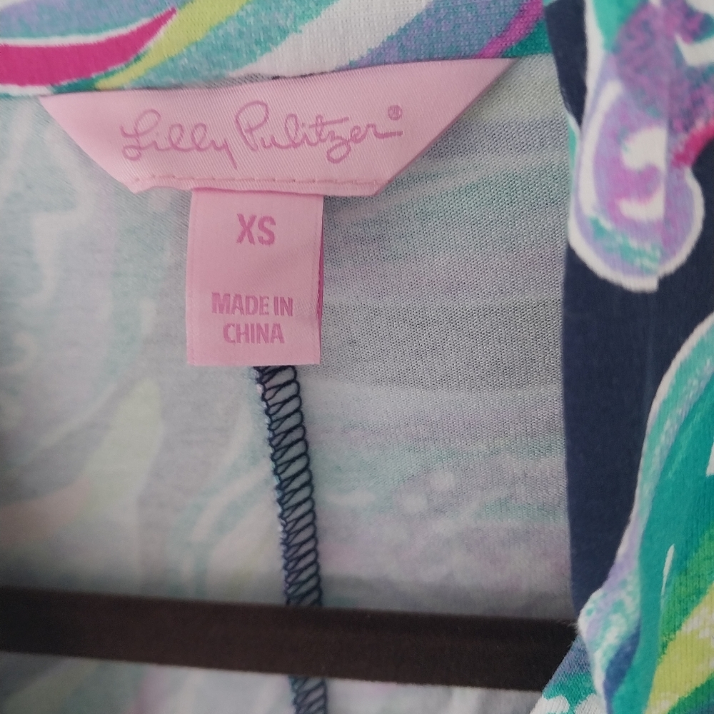 Lilly Pulitzer XS 3/4 Sleeve Dress Stetchy Sheath Preppy Southern Coastal - Picture 7 of 7